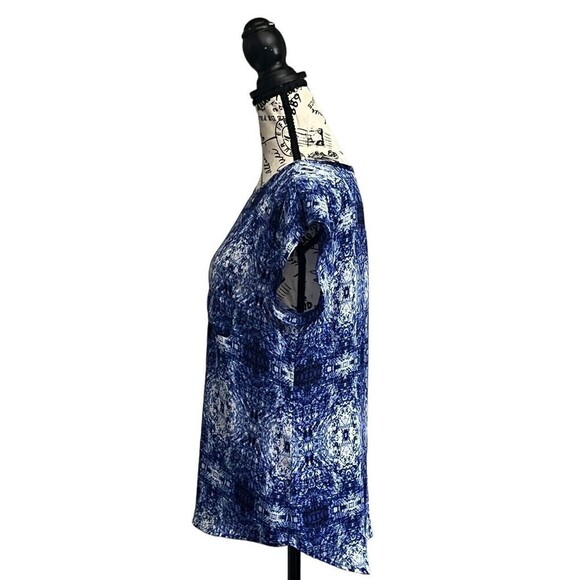 violet claire blouse Semi sheer Pullover Blouse S Modest Boho Mature Classic - Picture 3 of 9